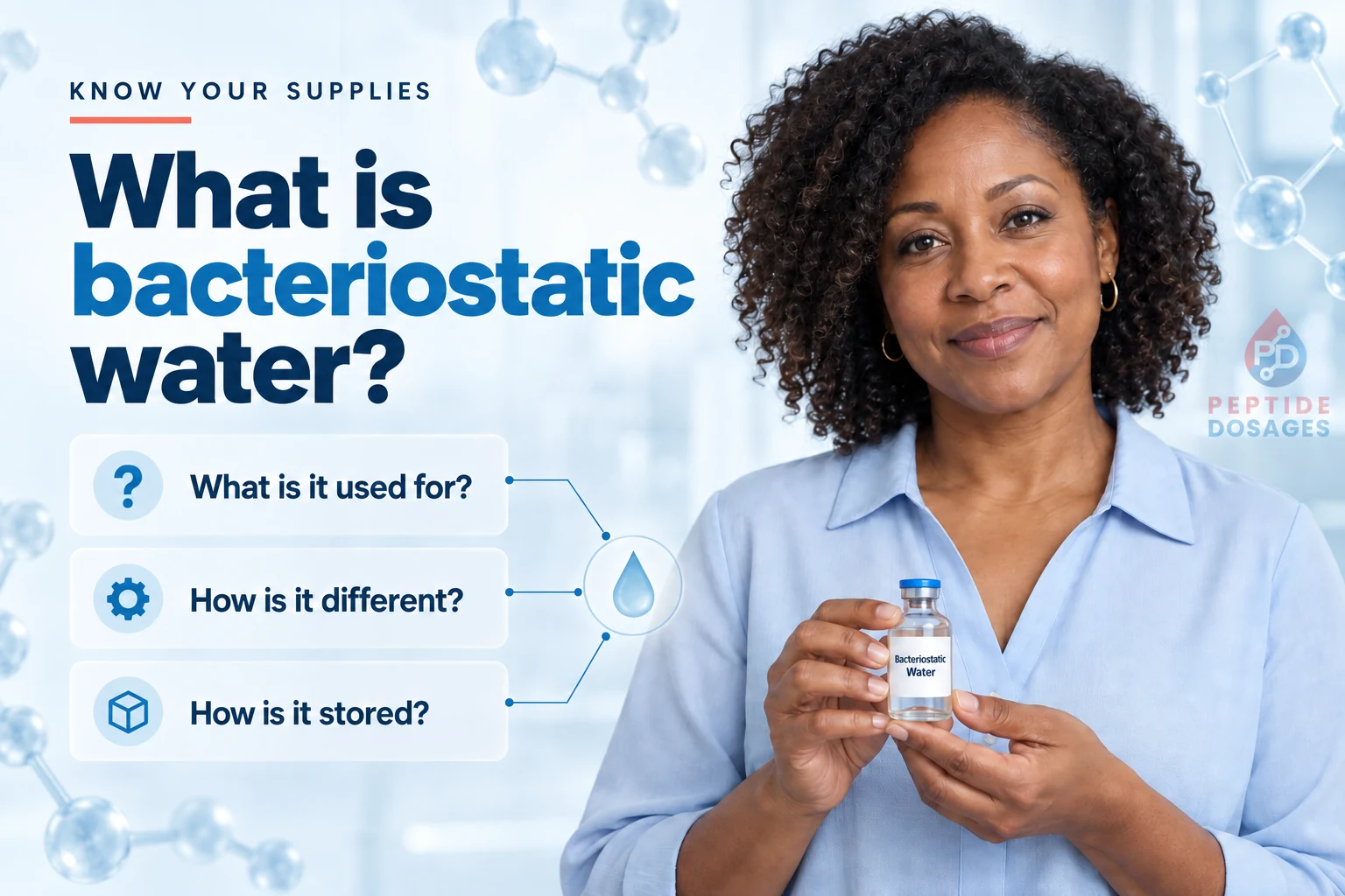 What is bacteriostatic water? What is it used for, how is it different, and how is it stored? Peptide Dosages.