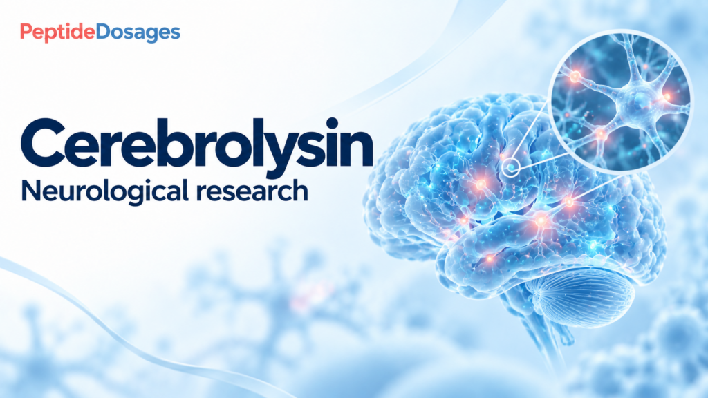 Cerebrolysin: neurological research. Conceptual scientific illustration.