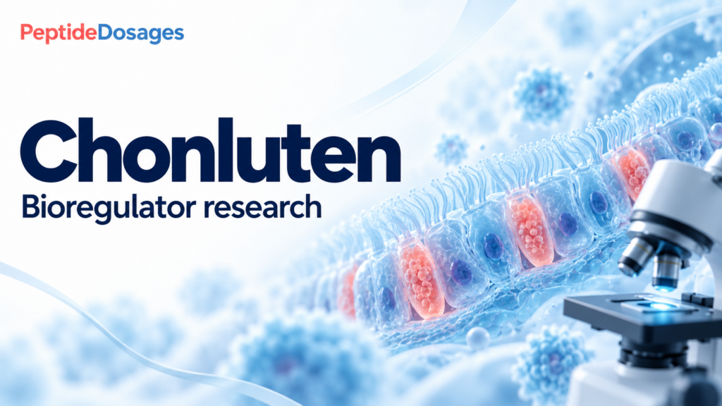 Chonluten: bioregulator research. Conceptual scientific illustration.