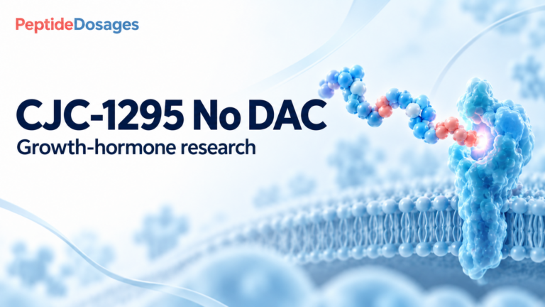 CJC-1295 No DAC: growth-hormone research. Conceptual scientific illustration.