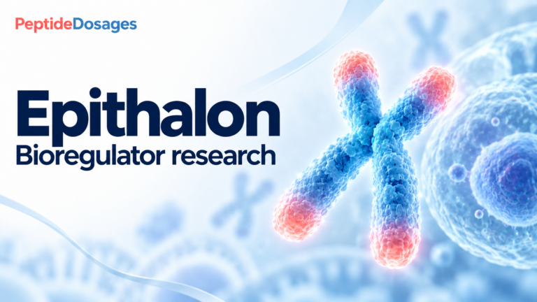 Epithalon: bioregulator research. Conceptual scientific illustration.