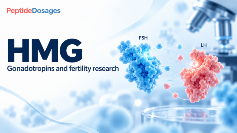 HMG: gonadotropins and fertility research. Conceptual scientific illustration.