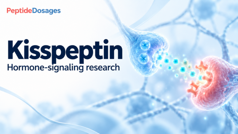 Kisspeptin: hormone-signaling research. Conceptual scientific illustration.