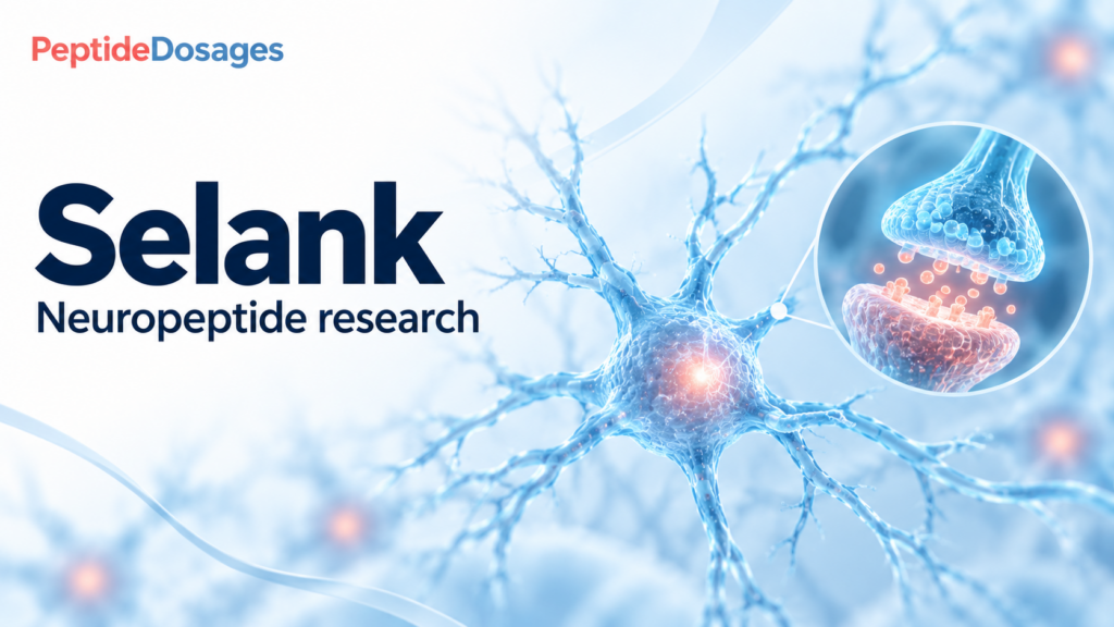 Selank: neuropeptide research. Conceptual scientific illustration.
