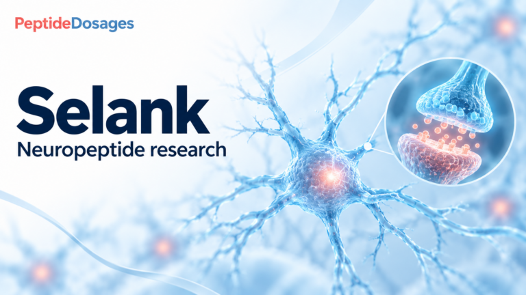 Selank: neuropeptide research. Conceptual scientific illustration.