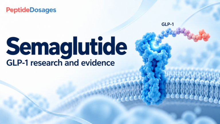 Semaglutide: glp-1 research and evidence. Conceptual scientific illustration.