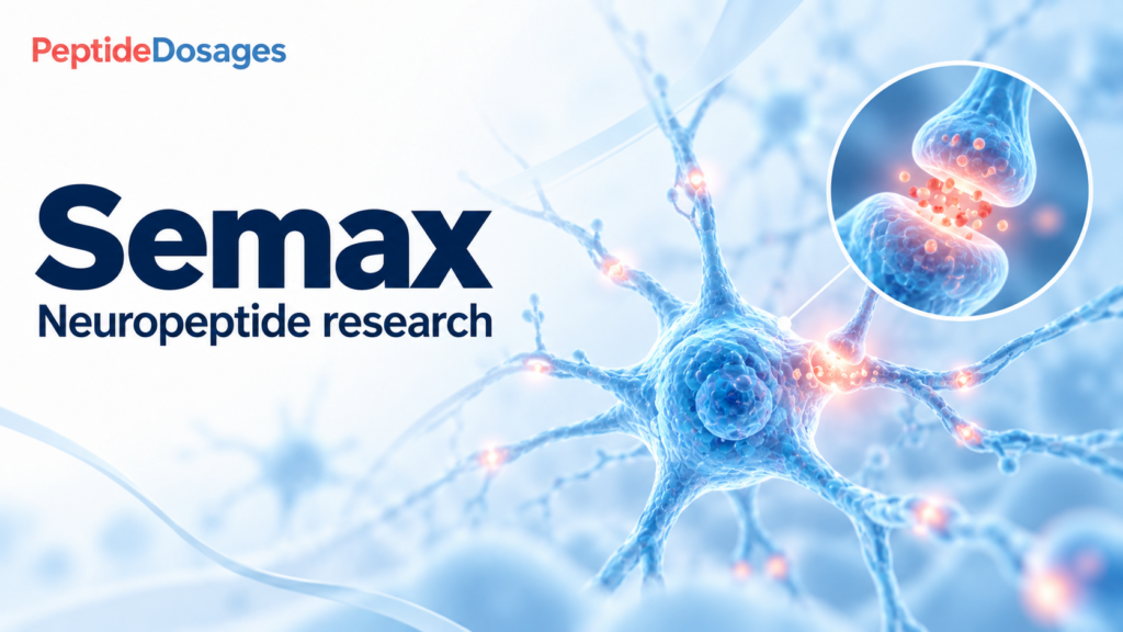 Semax: neuropeptide research. Conceptual scientific illustration.