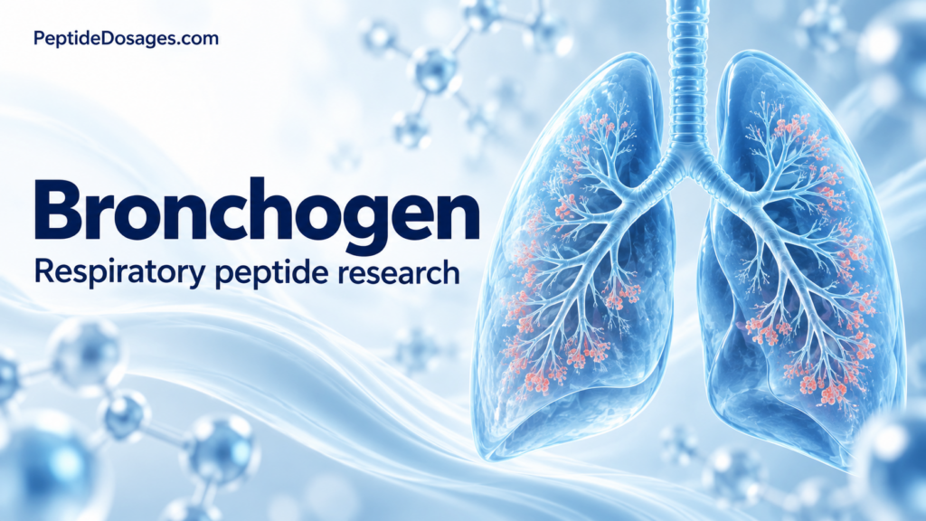 Bronchogen respiratory research illustration with branching airways.