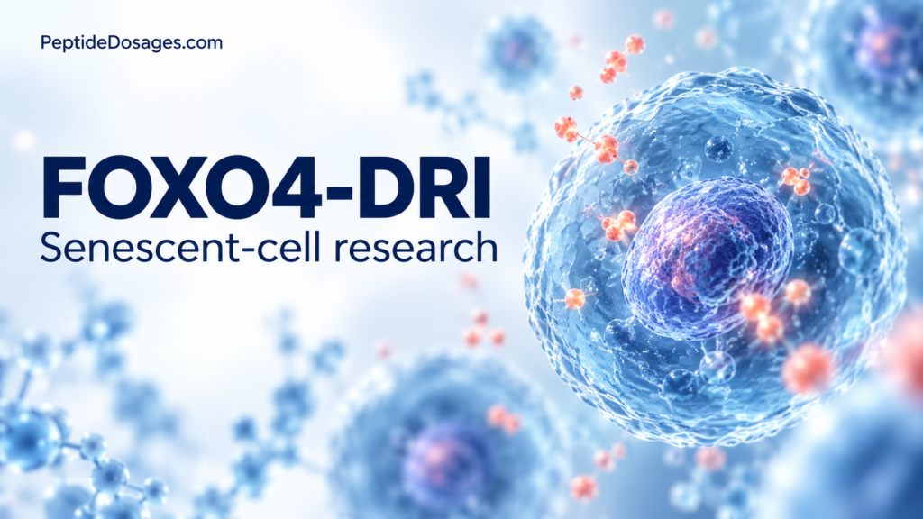 FOXO4-DRI research illustration showing cellular senescence.