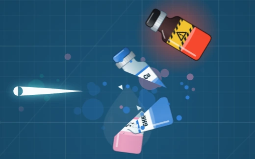 Actual Peptide Slice swipe with split vials, splashes and a contaminant to dodge