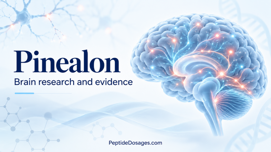 Pinealon brain research illustration.