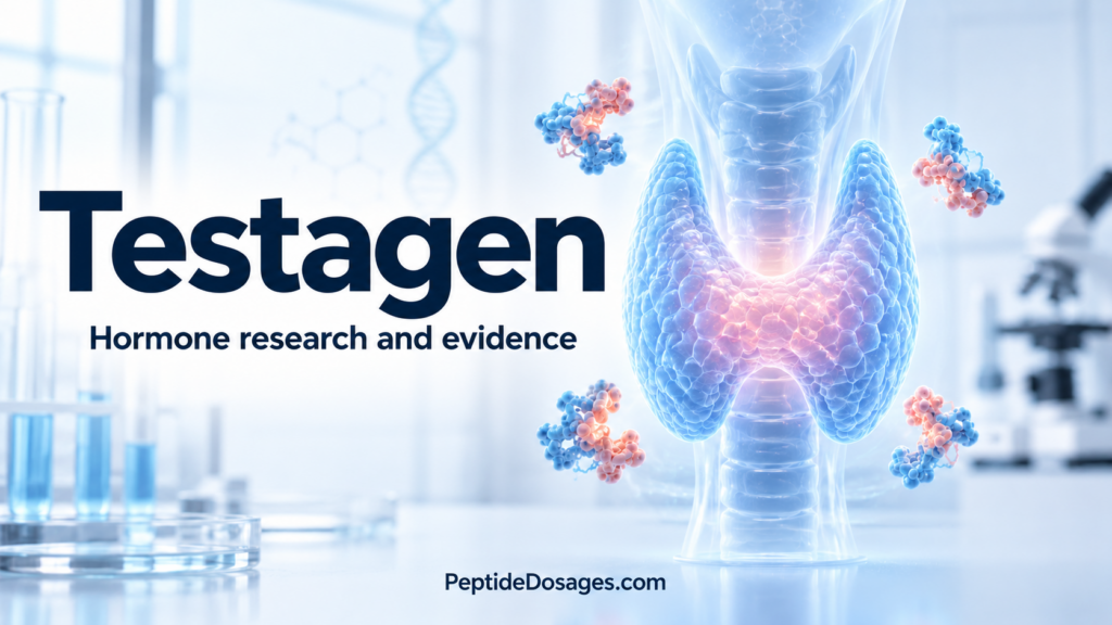 Testagen hormone research illustration featuring the thyroid.